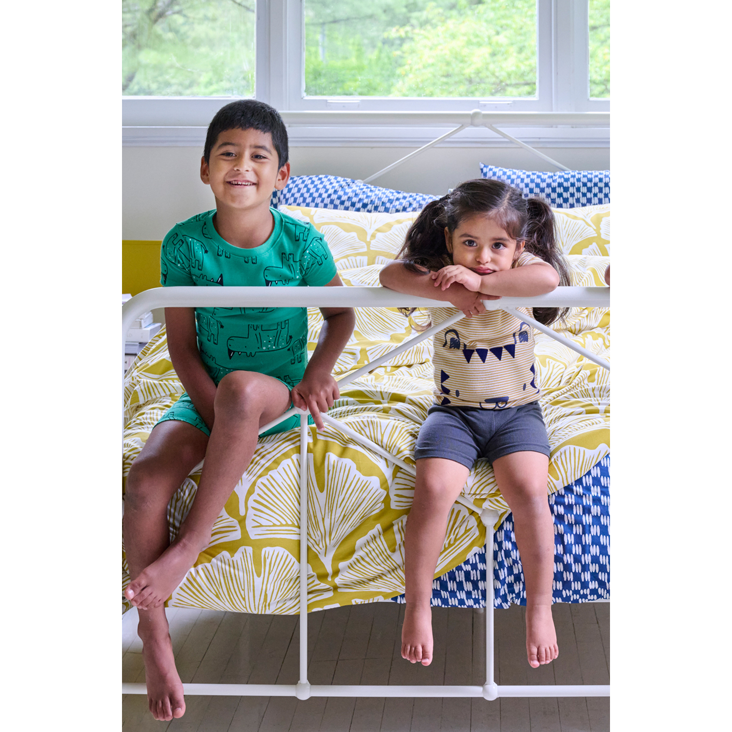 Martex Feather Palm Duvet Cover Set - Yellow Superking