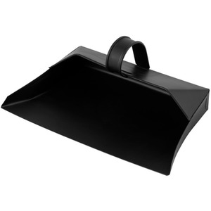 Metal Dustpan Matt Black Sturdy Dustpan For Use With Soft or Stiff Brushes 34cm