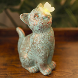 Solar Cat Garden Ornament