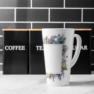 Square Tropical Border Latte Mug