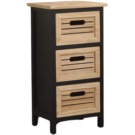 Home Source Mostyn Black and Oak Storage Chest 