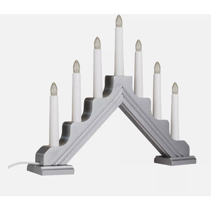 Christmas Wooden Silver Candle Arch