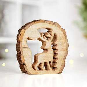 Wooden Christmas Reindeer Decoration