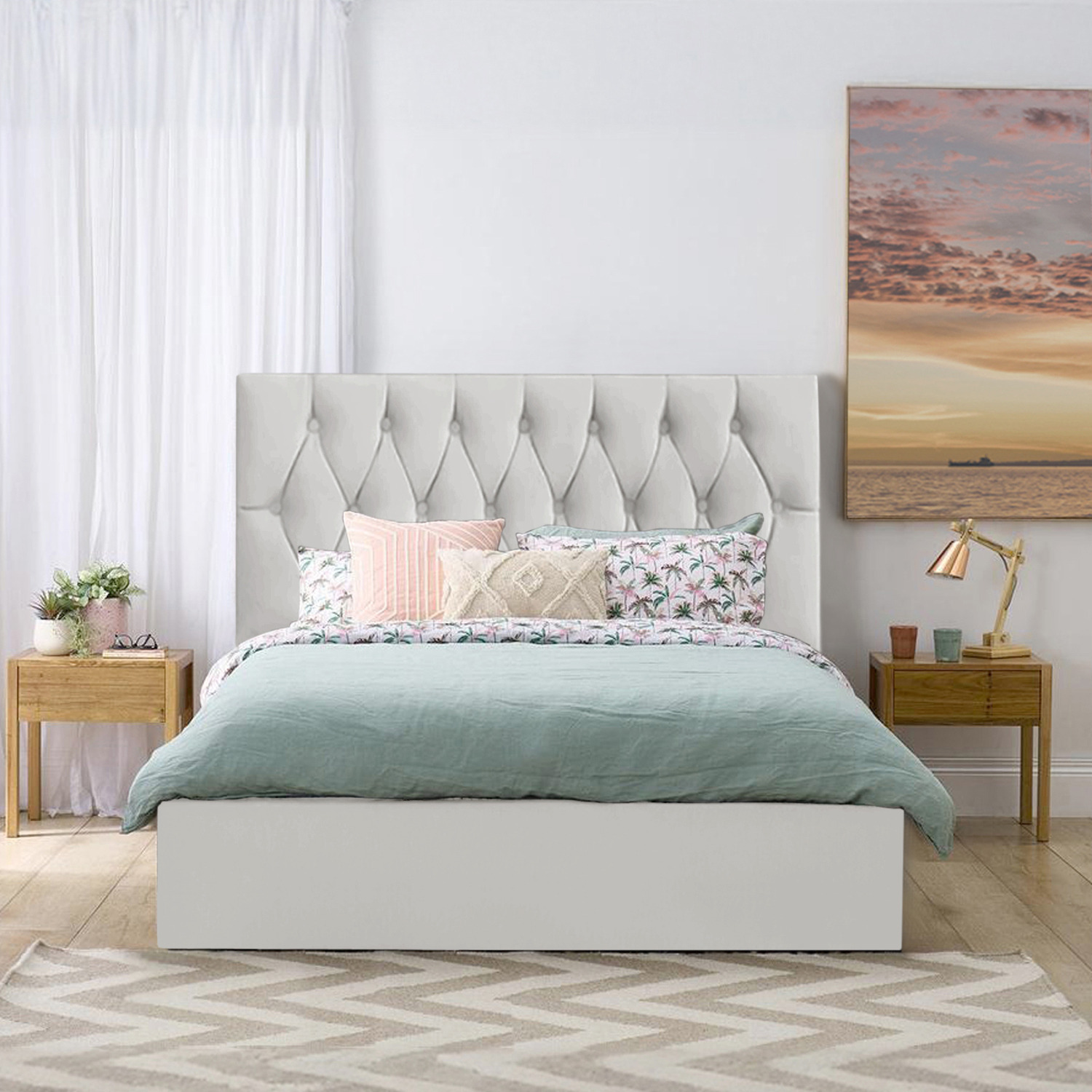 Samara Bed Frame - Silver Superking