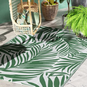 Outsunny Reversible Outdoor Rug, 1.5 x 2.4m Patio Carpet