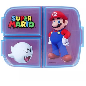 Official Licenced Super Mario 3-Compartment School Lunch Box