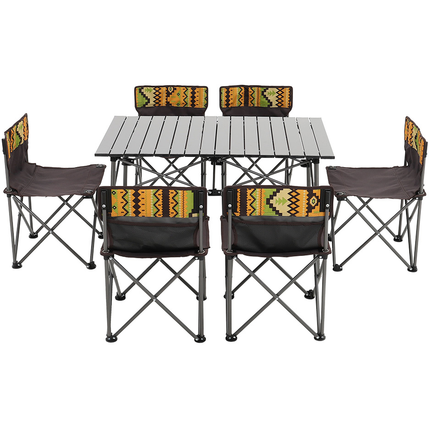 RACEFOXX Portable Camping Table And Chair Set – Foldable Aluminum Picnic Furniture For Outdoor Adventures