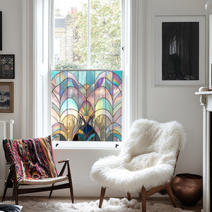 Gaiola Art Deco Stained Glass Privacy Window Film