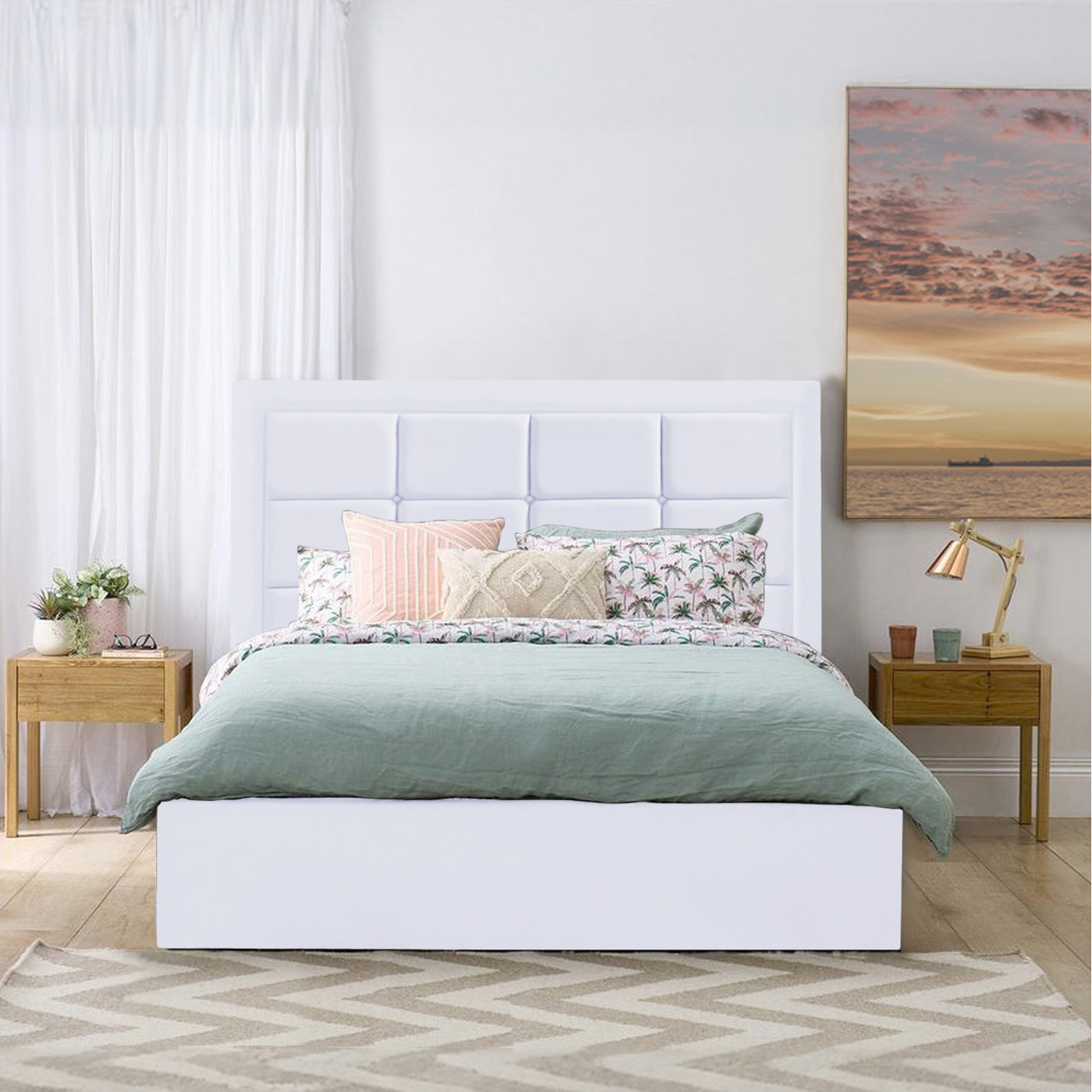 Arko Storage Bed - White King