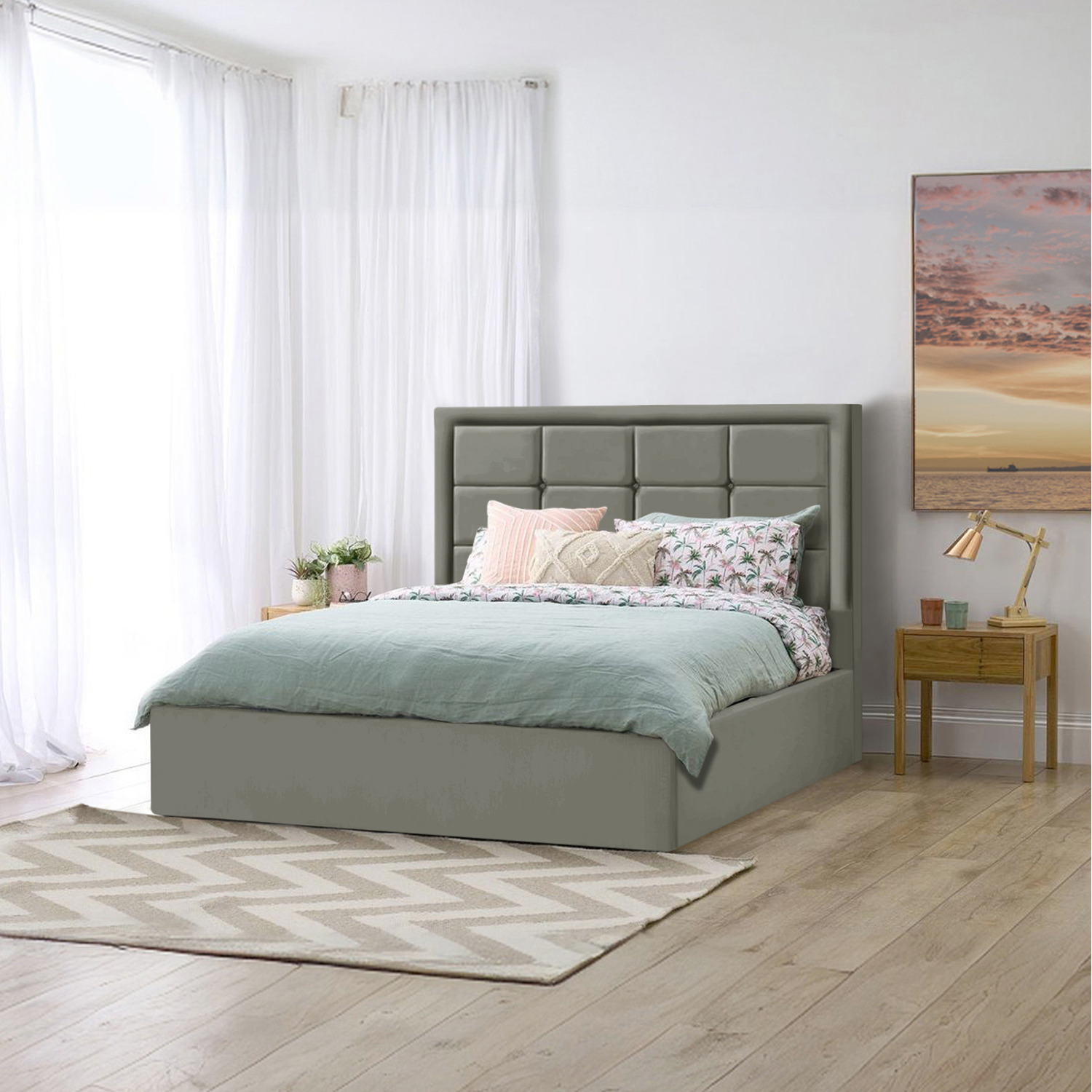 Arko Storage Bed - Grey Double