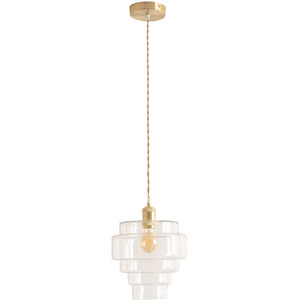 Lane 5 Tier Layered Glass Brushed Gold Pendant Ceiling Light