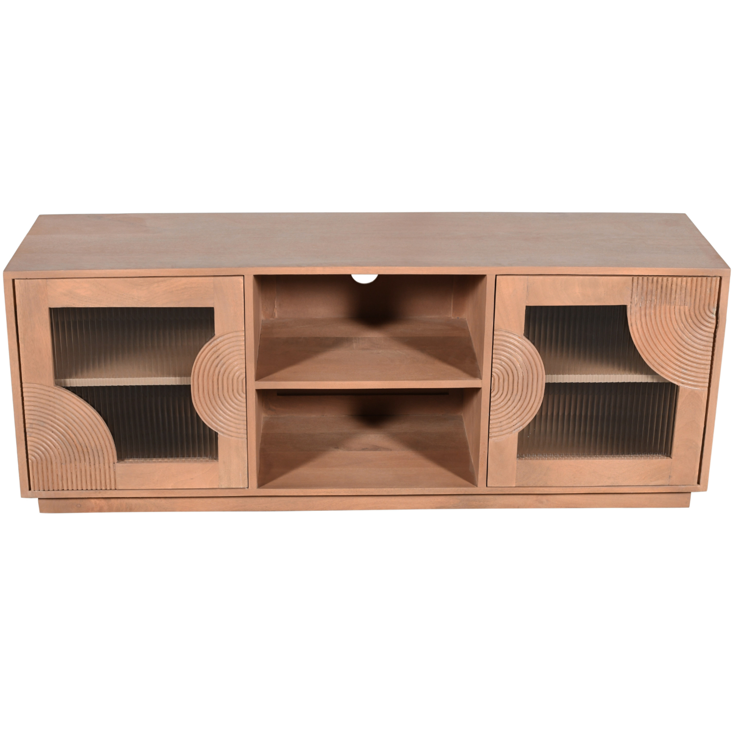 Jodhpur Solid Wood Tv Cabinet - Brown