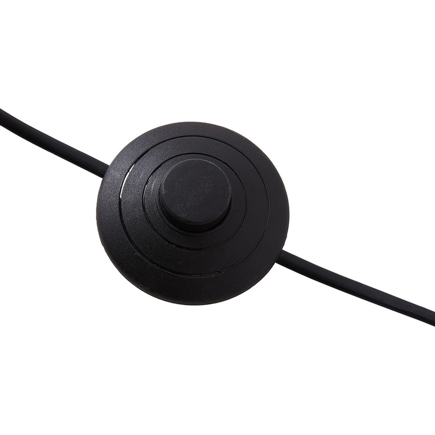 Floor Lamp With Rattan Fabric Lampshade - Black