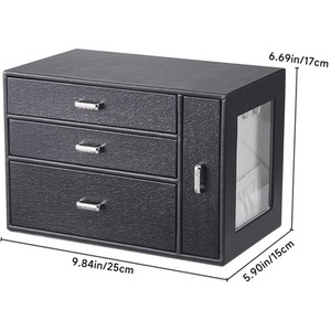 Black Jewellery Box with Display Window shot 8038542