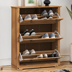 Corona 3 Shelf Shoe Rack Chest Wooden