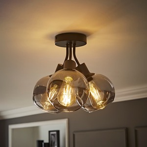 Bellamy 3 Way Bubble Cluster Flush Ceiling Light