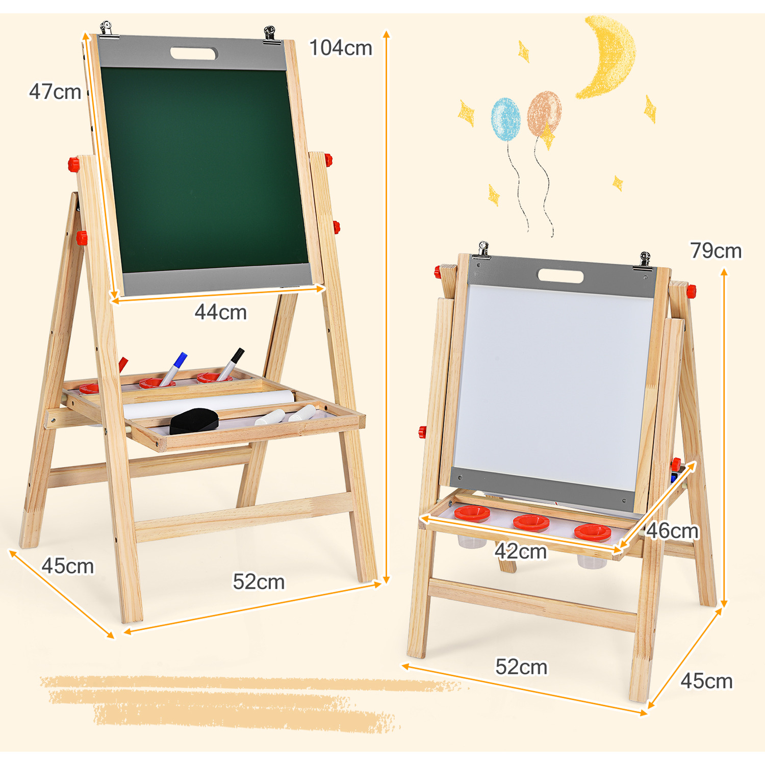3-In-1 Foldable Kids Easel