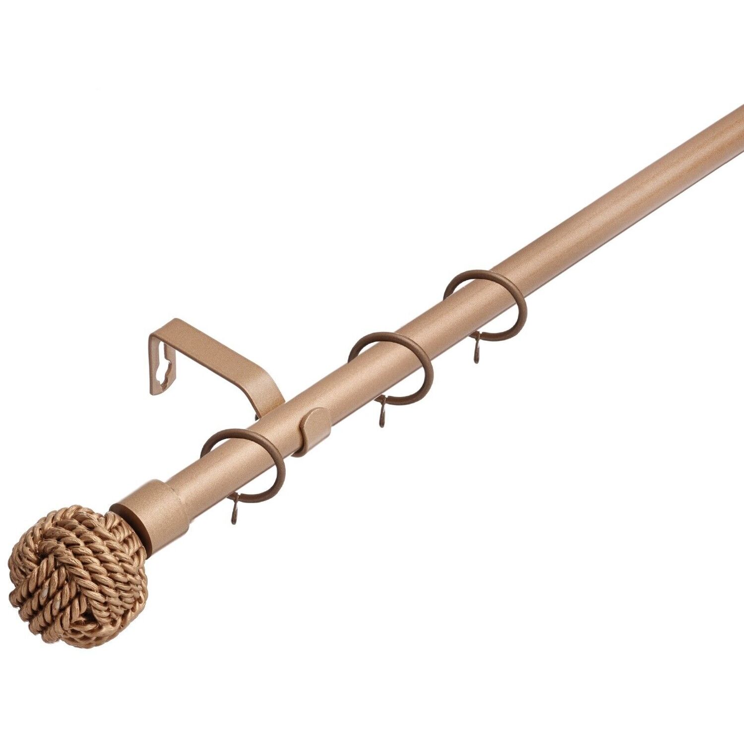 19 mm Extendable Metal Curtain Poles Rods - Bronze / 120cm