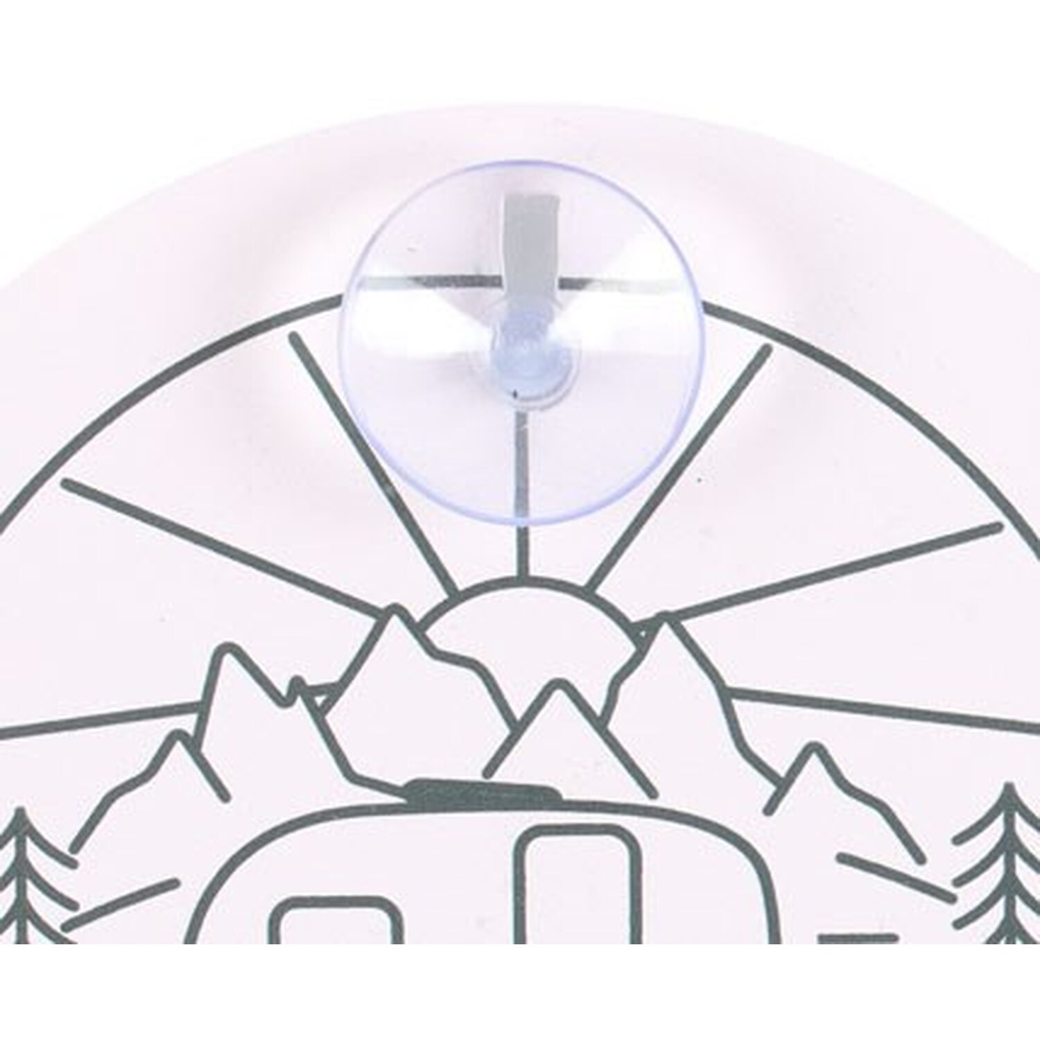 Happy Camper Window Sign For Outdoor Enthusiasts - White