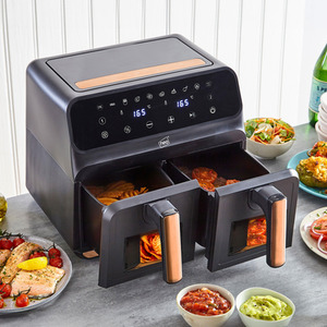 Neo Black Copper Dual Zone Glass Window Electric Air Fry