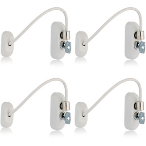 White 4 Pack Viper Key Locking Window Restrictor shot 10578692