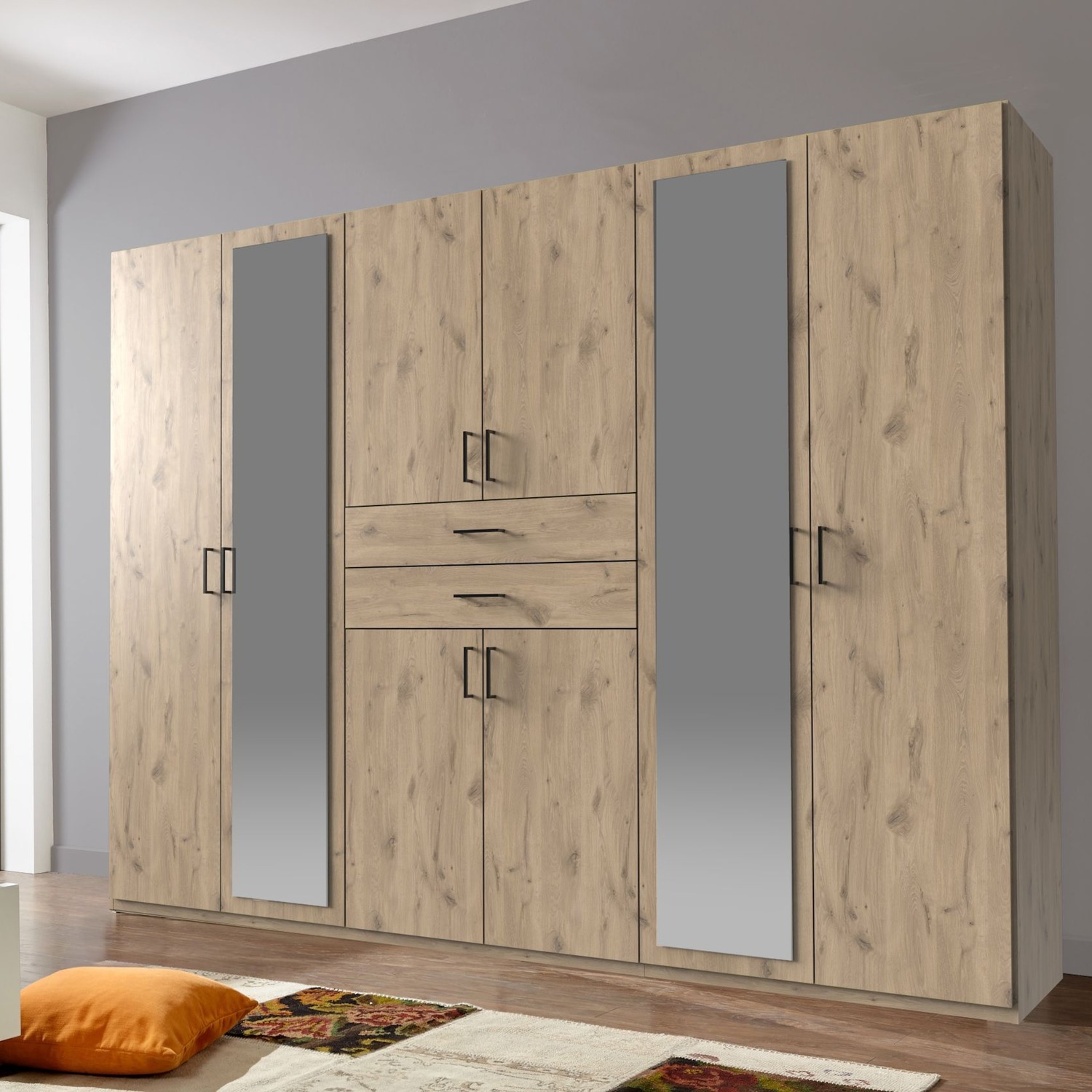 Dillingen Wardrobe - Oak 225cm