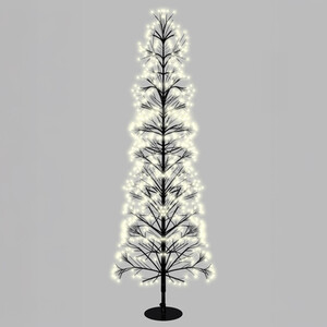 1.8m 3000 WW Micro Led Black Tree