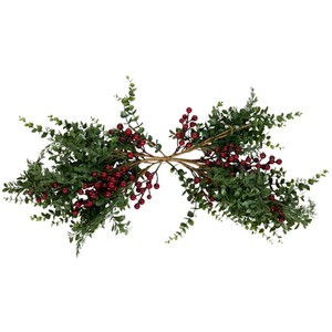 Red Berry and Boxwood Swag