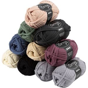 Cotton Tube Yarn Assorted colours 10x100g