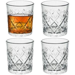 Set of 4 Whisky Glasses 230ML for Spirits and Water