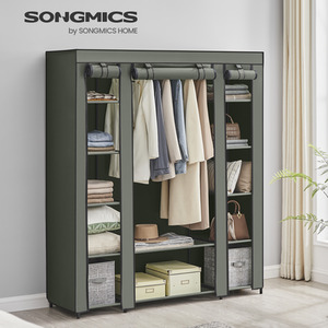 Green Portable Fabric Wardrobe with Compartments shot 11618119