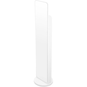 Full-Length Rotating Mirror with Integrated Magazine Rack