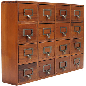 Retro Wooden Drawer Organiser Box