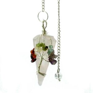 Magic Pendulum Seven Chakra Rose Quartz
