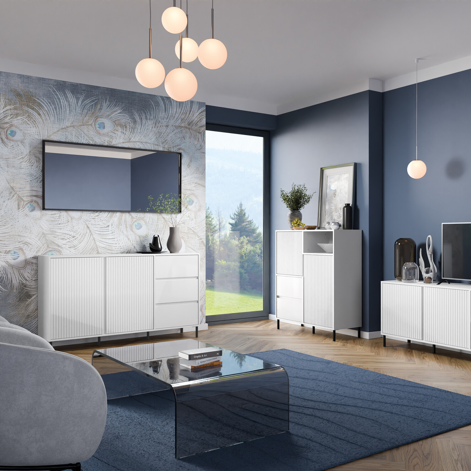 Avenale Wide Sideboard - Alpine White