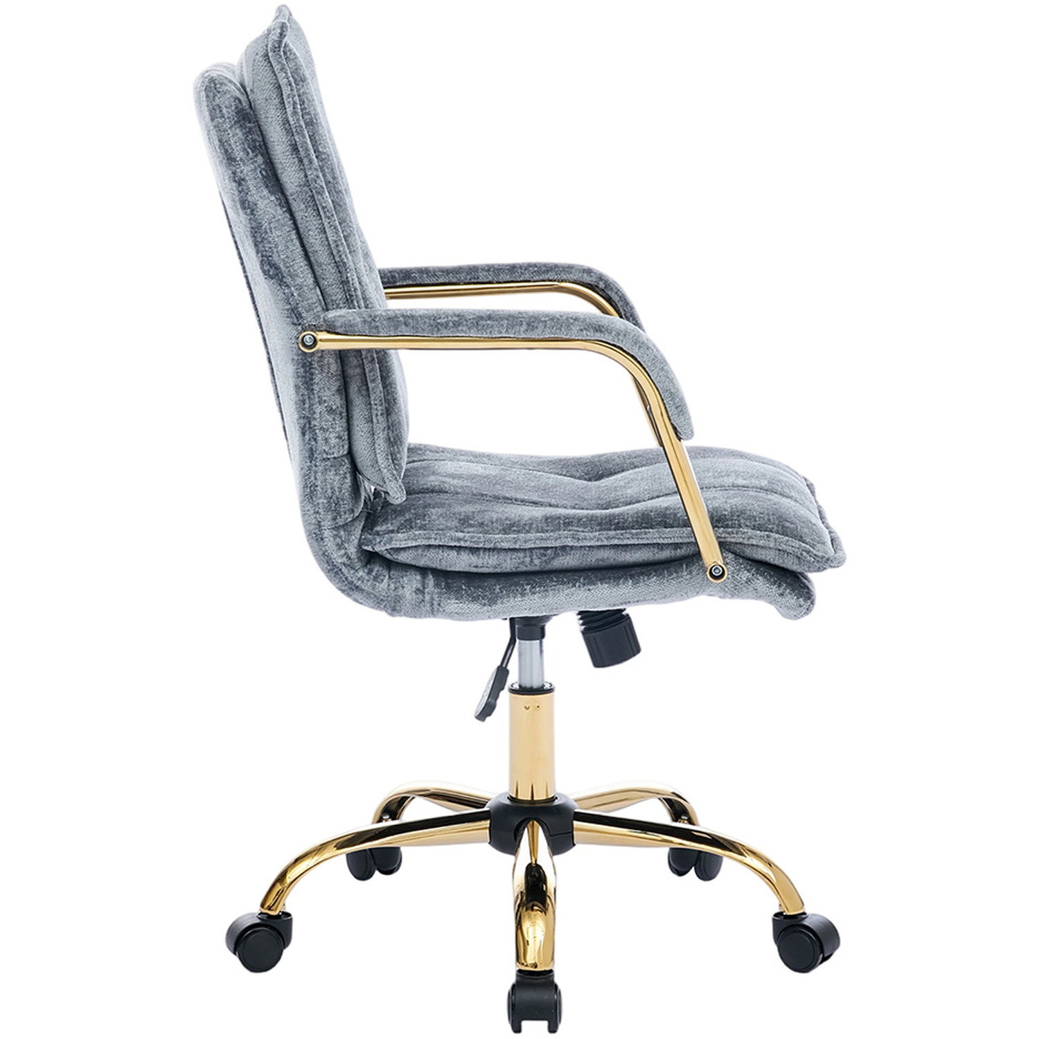Chenille Upholstered Office Chair - Blue