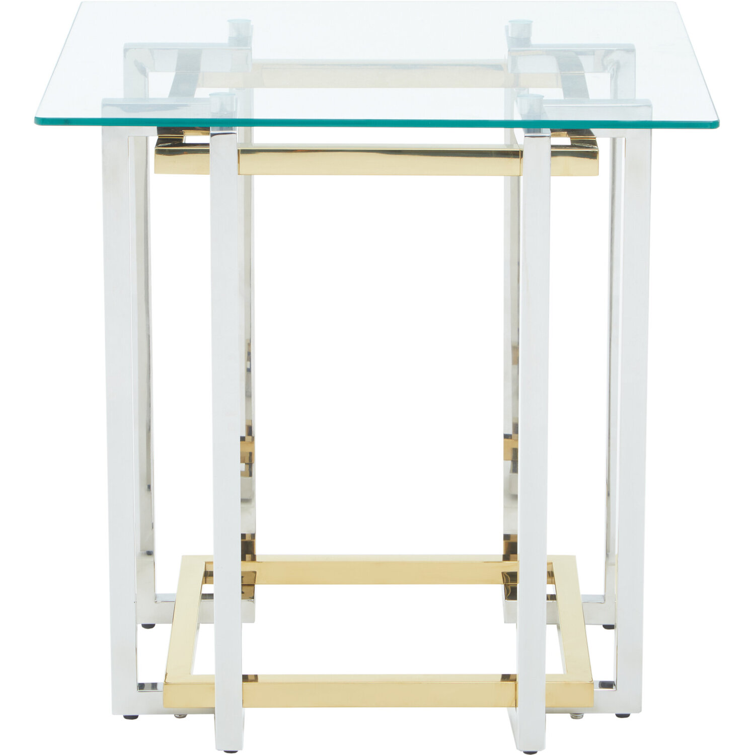 Elino Silver and Gold  Side Table - Gold