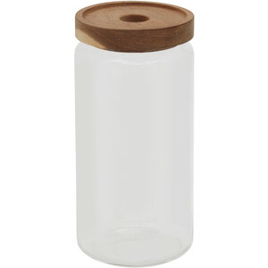 Freska Glass Storage Jar with Acacia Wood Lid 1000ml