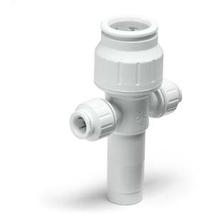 John Guest Speedfit 22mm x 10mm 2 Port Manifold With Stem - PEM582210AW - Space Saving Plumbing Solu