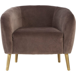 Louxor Grey Velvet Round Armchair