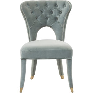 Villi Blue Velvet Tufted Dining Chair