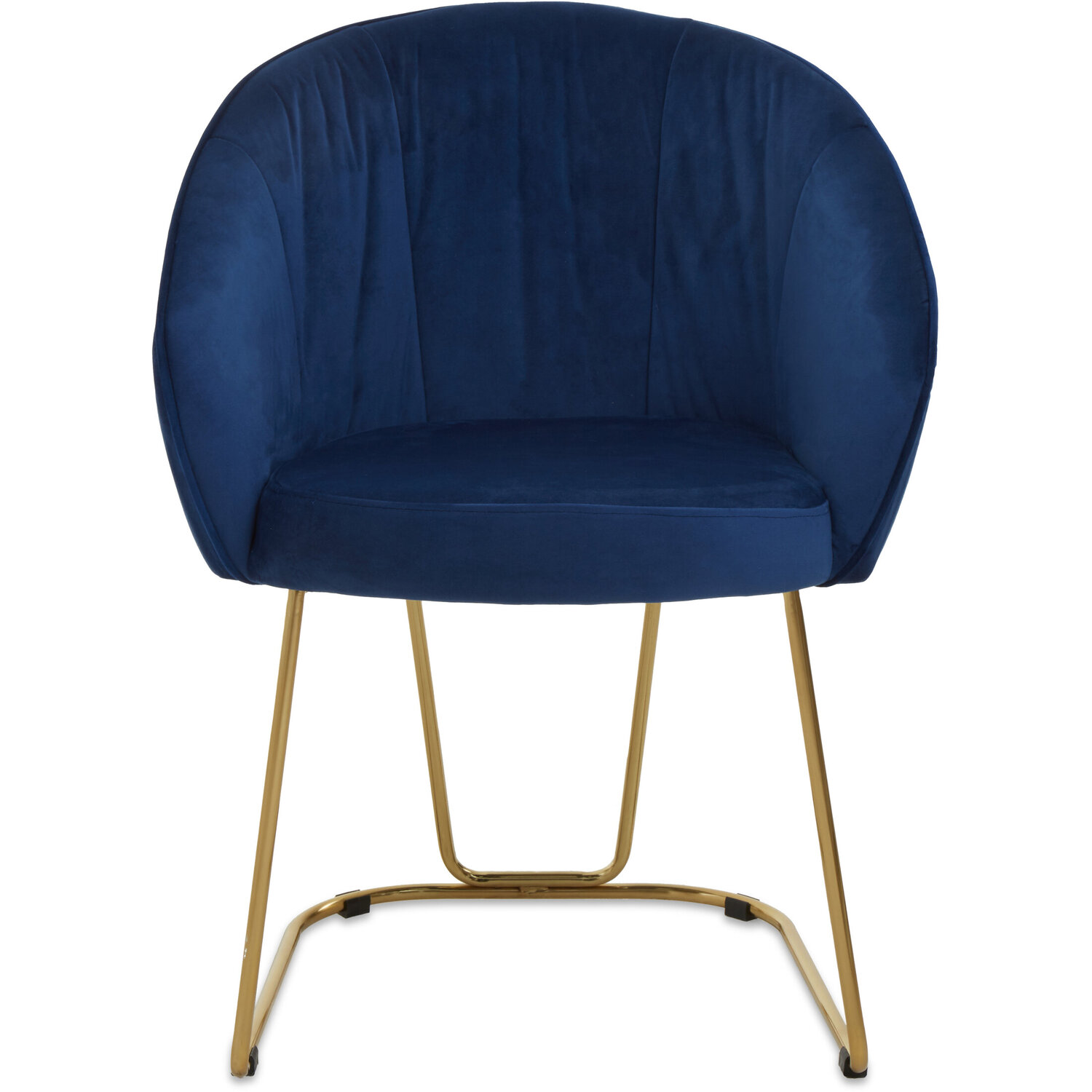 Veneto Midnight Velvet Curved Dining Chair - Blue