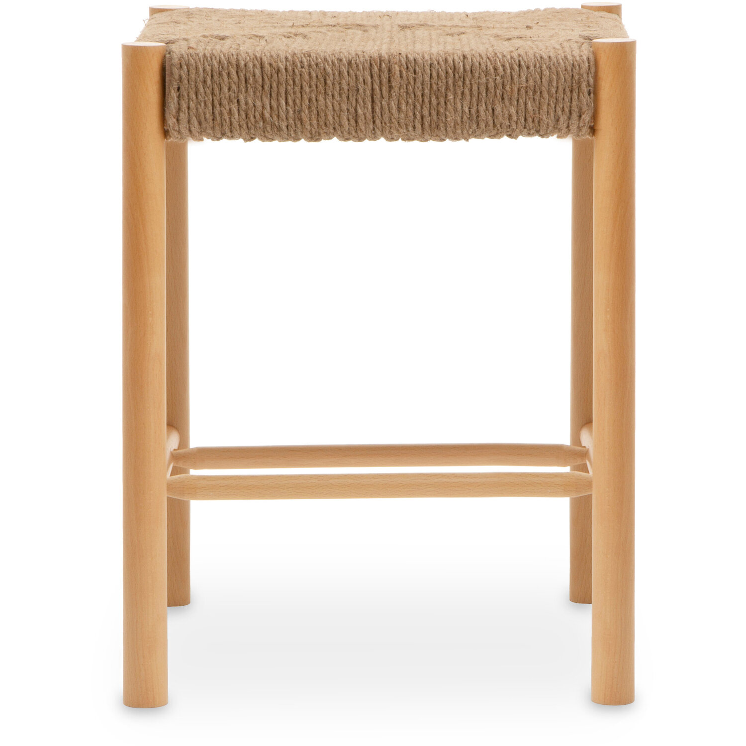 Bandar Natural Rope and Beechwood Stool - Natural