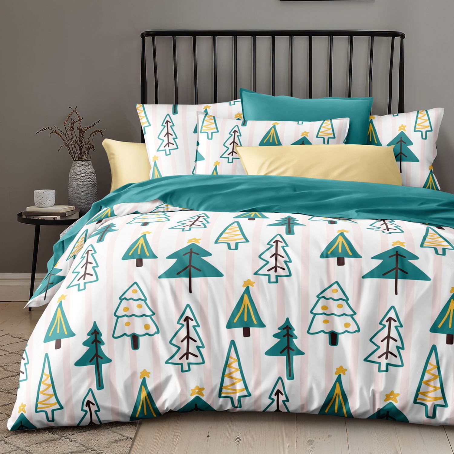 Christmas Tree Printed Duvet Set - Greet / 135cm