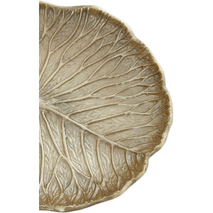 Salma Small Gold Finish Lotus Leaf Plate
