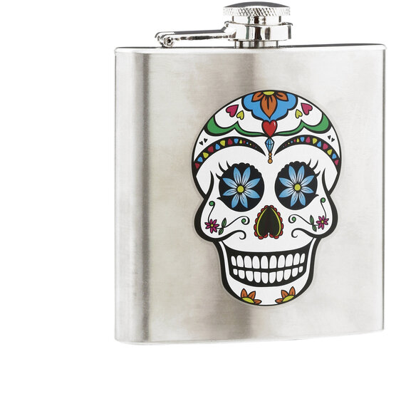 Auden Skull Design Hip Flask