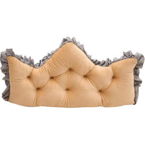 Crown-Shaped Tufted Headboard Pillow