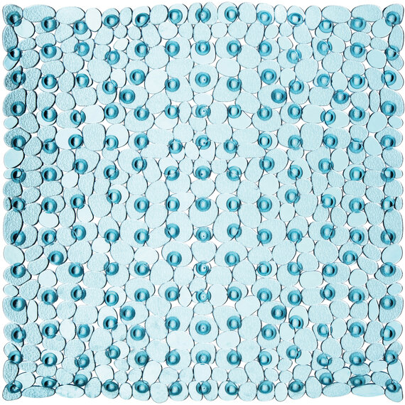 Pebble Blue Square Bath Mat