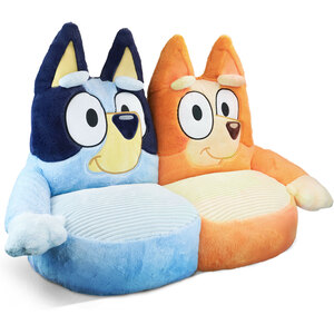 Bluey & Bingo Kids Plush Sofa Chair - 70cm Soft Toddler Seat