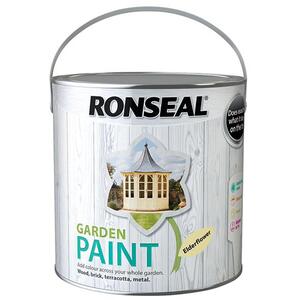 Ronseal Garden Paint Elderflower 2.5 Litre - Waterproof, High Solid Content
